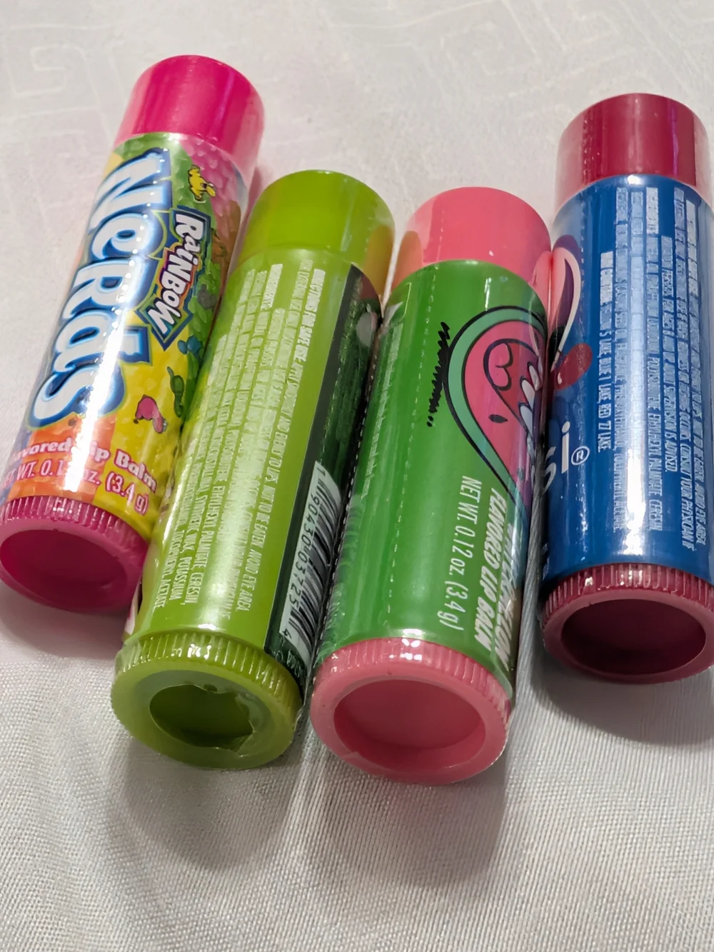 Novelty Flavored Lip Balm Pack — Pink & Green Tubes